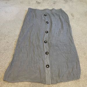 Apt. 9 - Tan Button Front Midi Skirt - Large